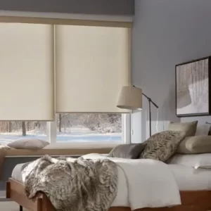 cortinas rollers screen marfil dormitorio