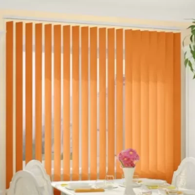 Persianas verticales naranja salas